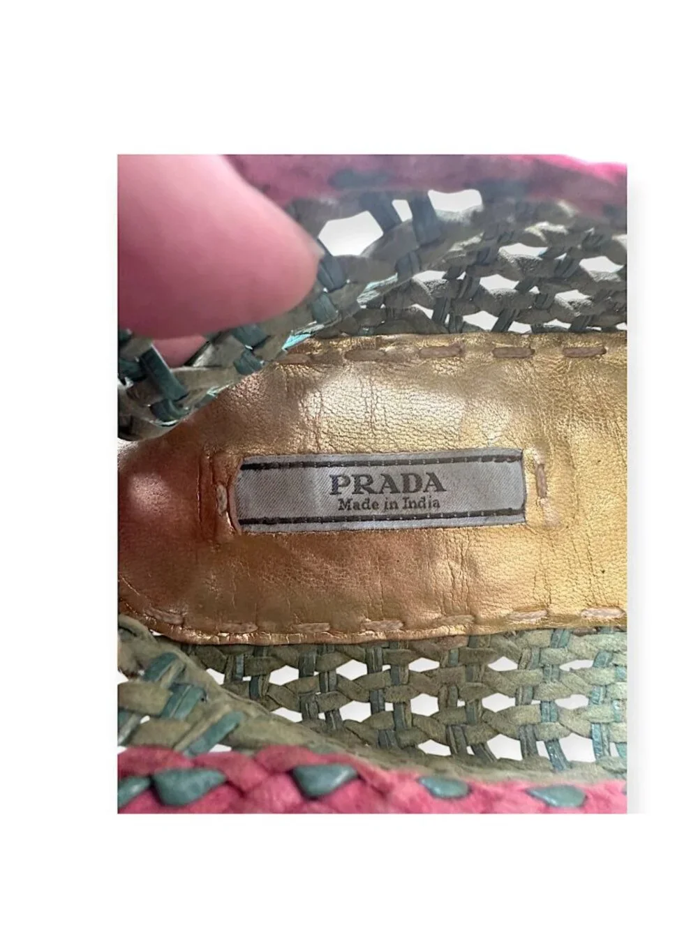 Prada SS2010 Limited Edition Woven Madras Leather Flats – Size 39 – Rare Box Set